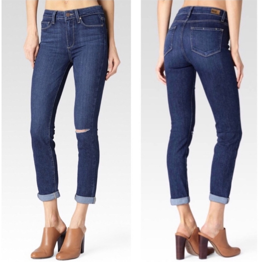 Paige Hoxton Crop Roll Up High-Waist Jeans sz 26